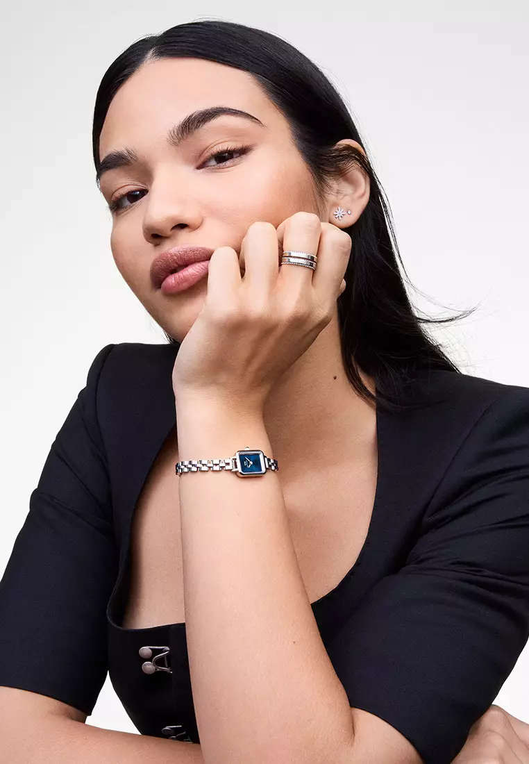 Quadro Mini Arch 3-Link Arctic Sunray Silver Women Watch stainless steel watch DW Official Authentic Original