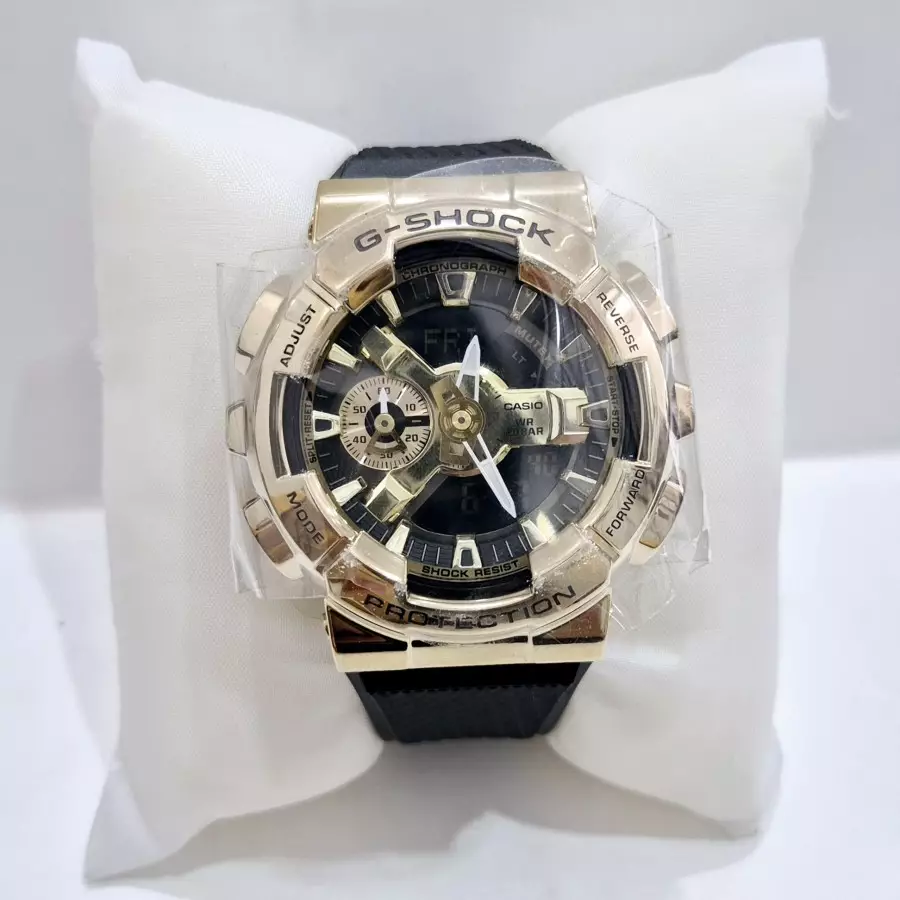Jual Casio Casio G-Shock GM-110G-1A9DR Gold Karet Hitam Cowok