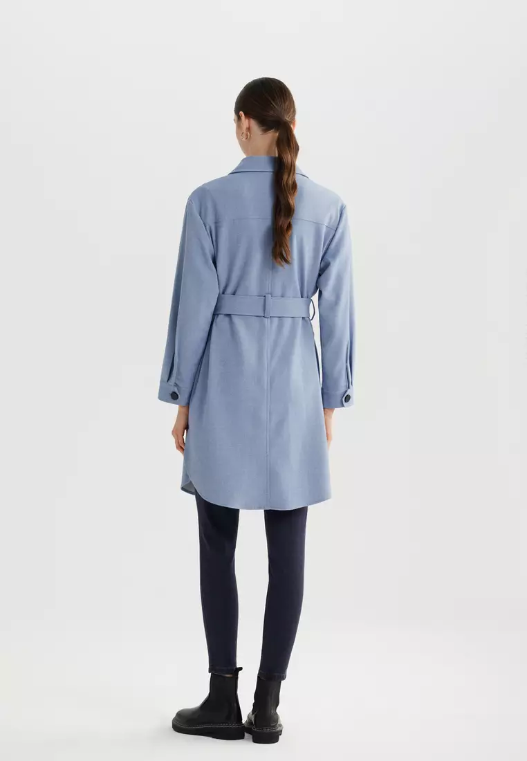 長袖襯衫式大衣