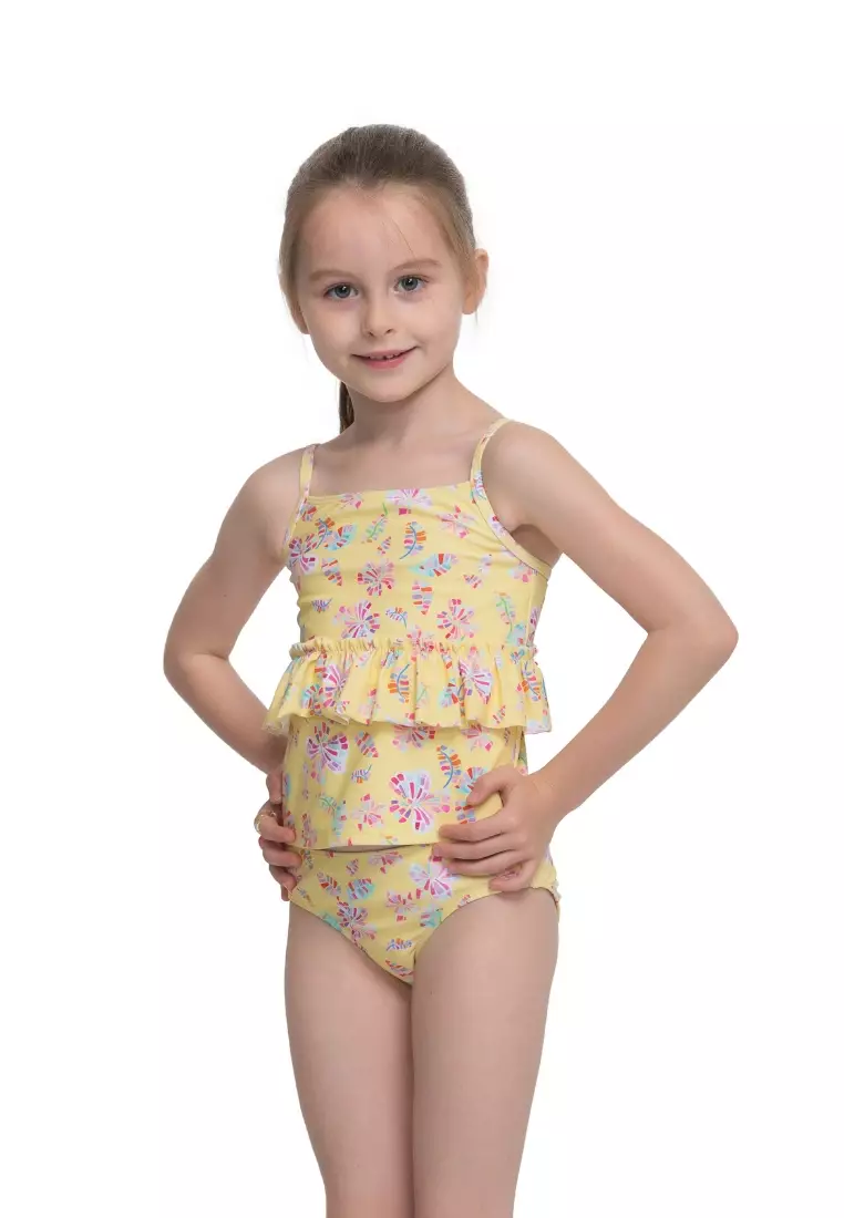 Sunseeker Girl Butterfly Ruffles Tankini Set