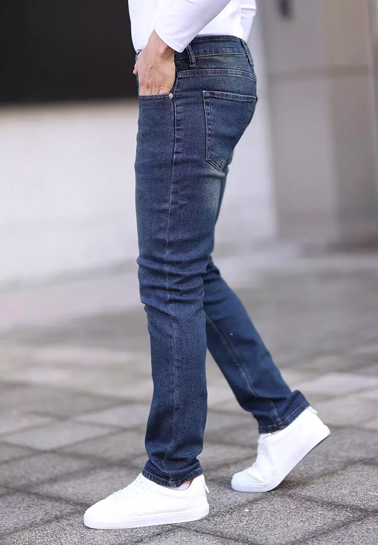 Dark Navy Regular Flexible Fabric Jeans TMNSS25JE00001