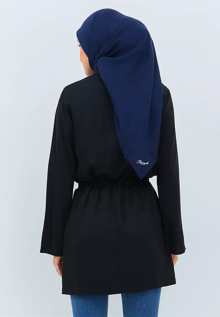 Flamoush Gelsya Black Kemeja Casual Maxi Wanita