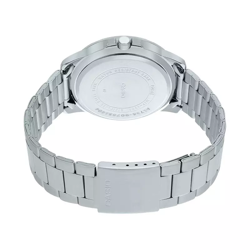 Jam Tangan Pria Casio General MTP-VD01D-1E2VUDF Enticer Men Black Dial Stainless Steel Band