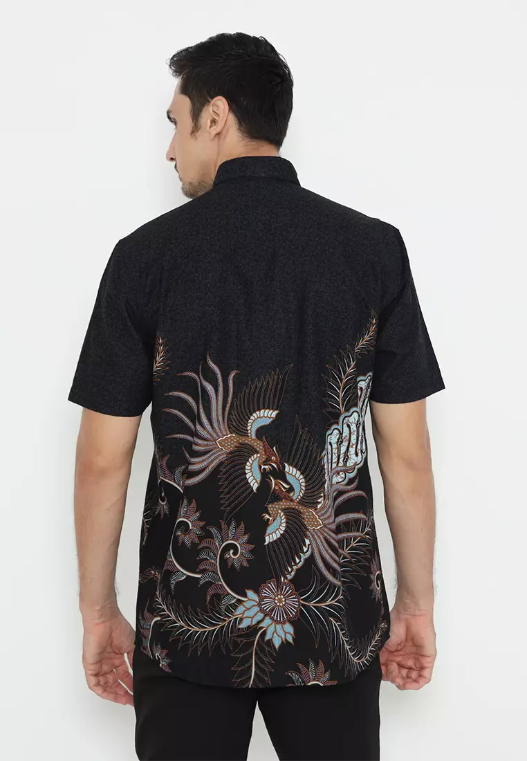 My Aksa Batik Pria Kemeja Pendek Hudson Hailey
