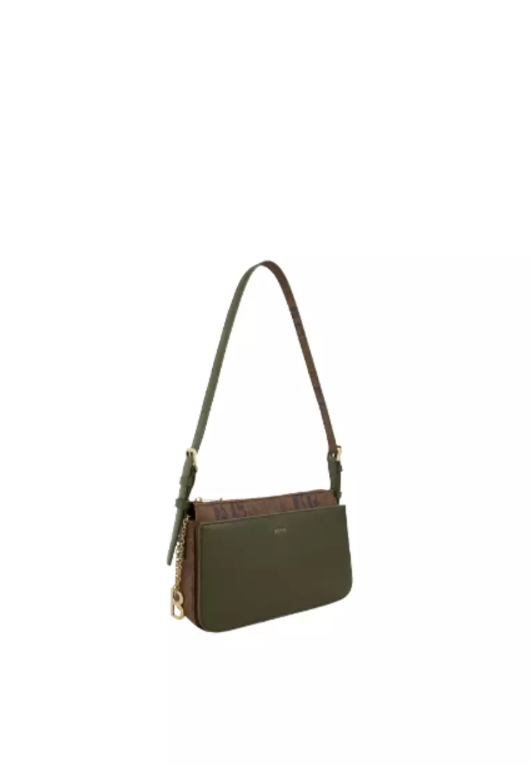 Bonia Brown/Green Cettina Small Crossbody Bag