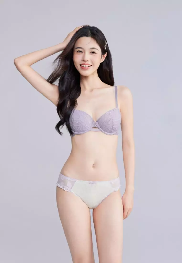 IDABEL AOP BIKINI BRIEF PANTY SOFT SEXY LACE CHECKERED-PRINT MICRO PANEL LOW RISE WOMAN UNDERWEAR FOR WOMAN GIRL PT14149