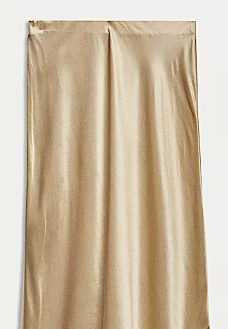Satin Maxi Slip Skirt