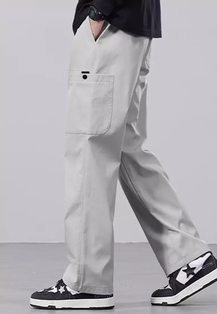 Drawstring Casual Cargo Trousers