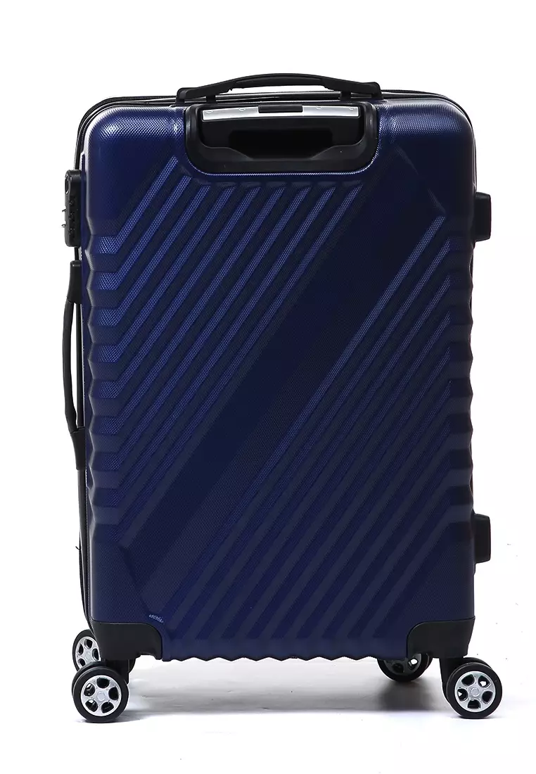 Isvara Tas Koper Hardcase Fiber One Set Unisex Large Compartment Suitcase Code Lock System Material ABS+PVC Coated ORIGINAL - Blue