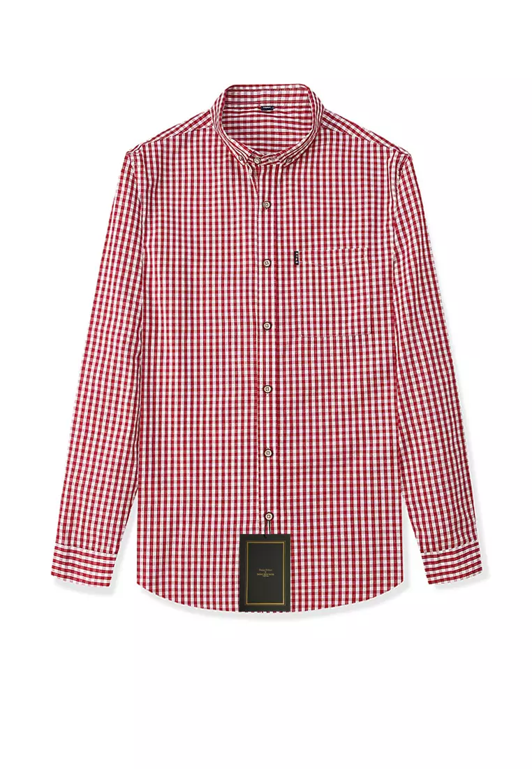 Thin sales checkered shirt