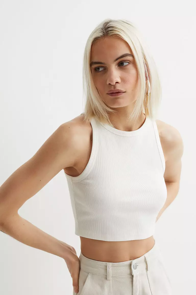 Cropped vest top
