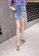 XAFITI blue Women Rips Stitch Sequins Denim Skirt With Asymmetric Hem 48658AA10E7D6BGS_6