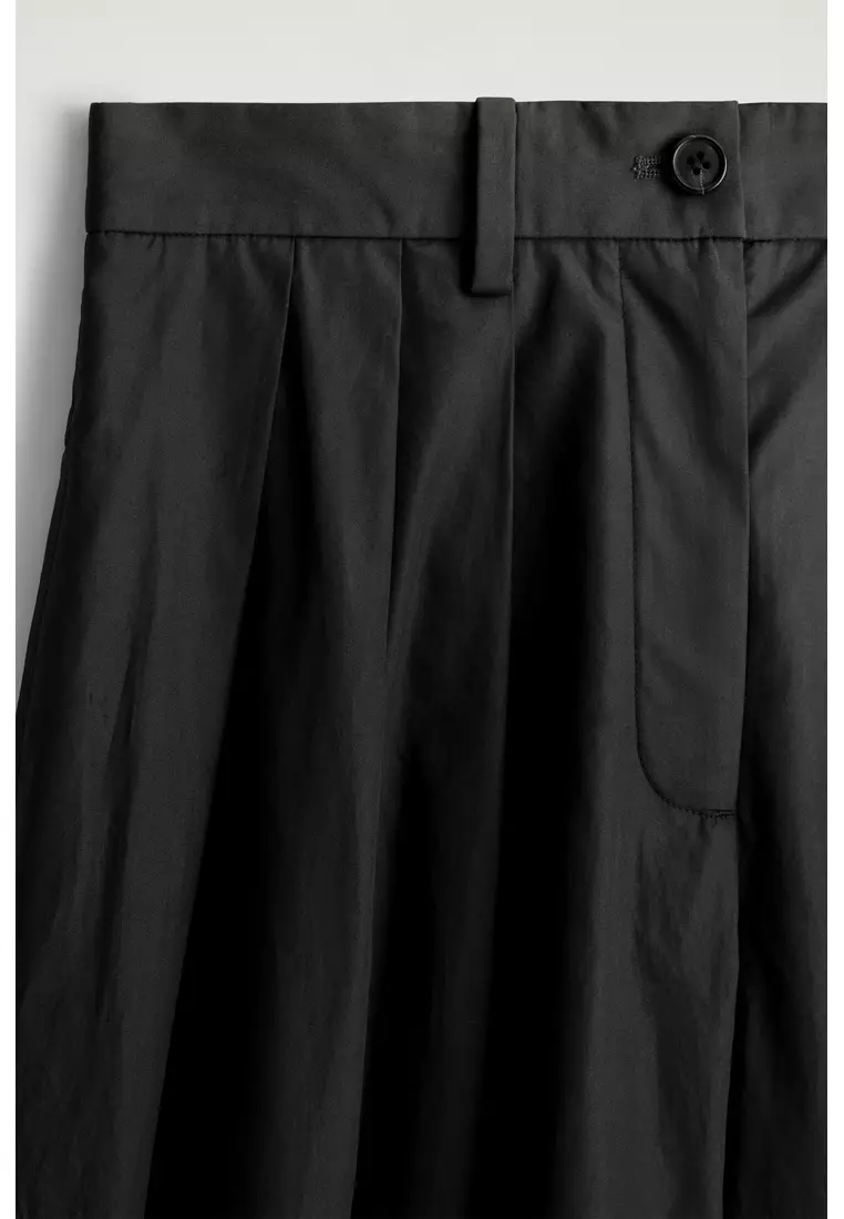 PLEATED COTTON CULOTTES