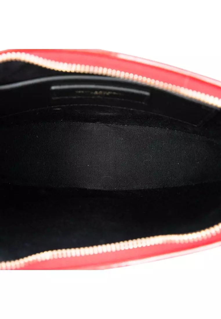 Pre-Loved Saint Laurent Small Patent Sac Coeur Heart Crossbody