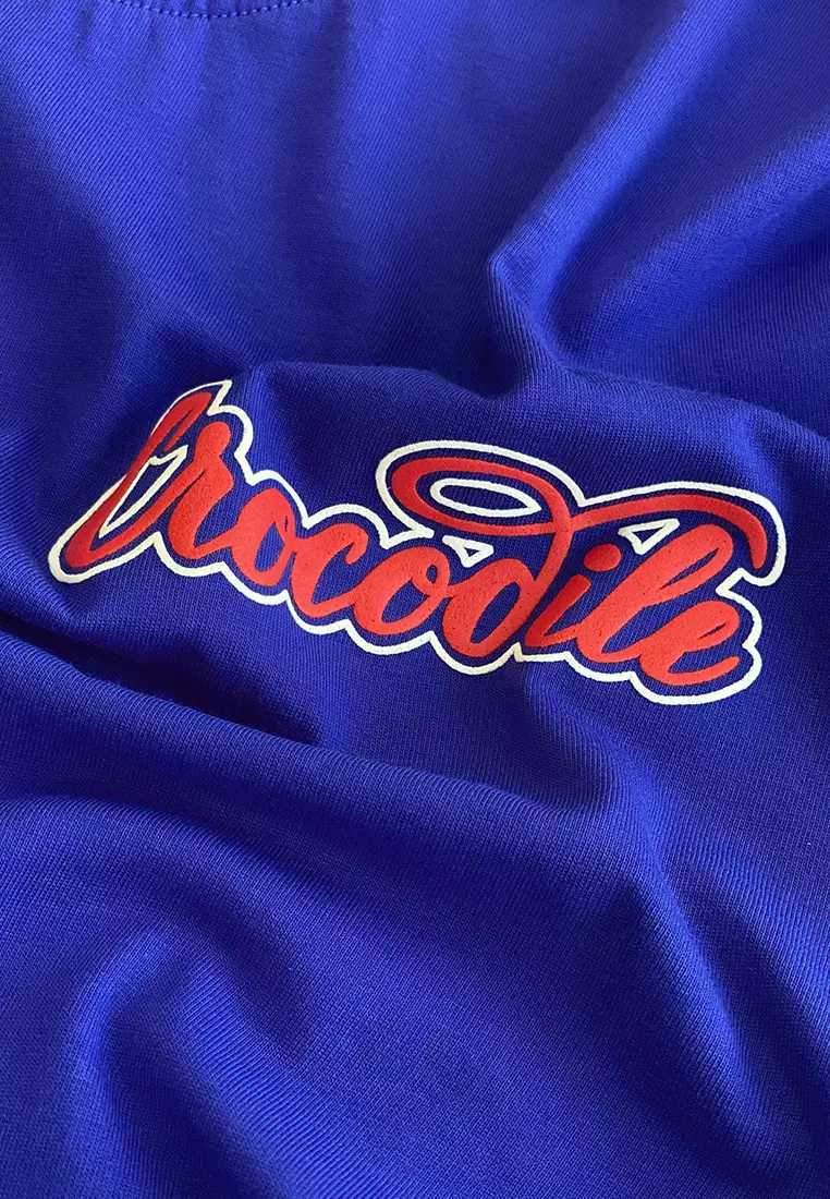 Crocodile CRTE 0155 Blue - Men T-shirt Pria Slim fit - Katun 100%