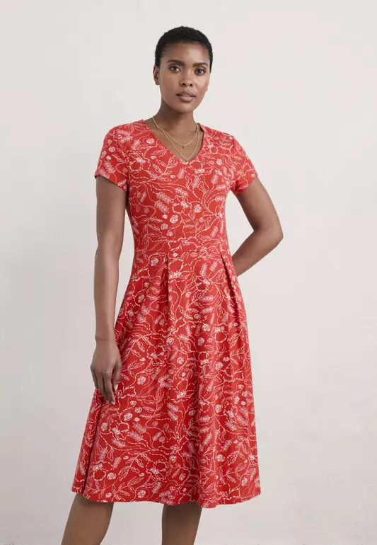 Seasalt Cornwall Red Pier View Dress