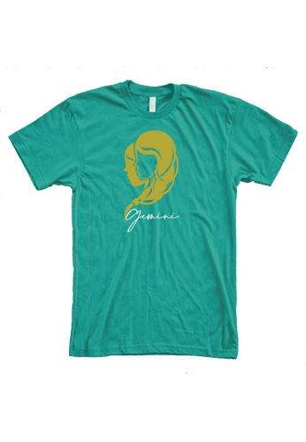 MRL Prints turquoise Zodiac Sign Gemini T-Shirt FB42FAAB734C61GS_1