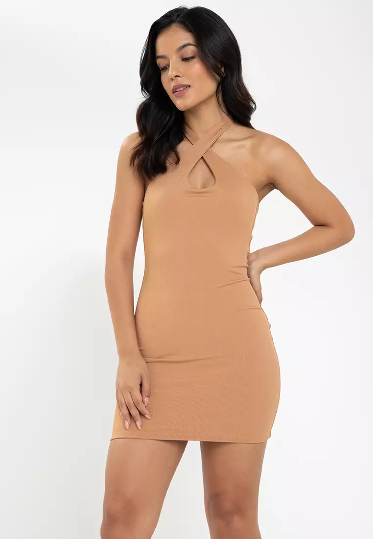 Halter top bodycon dress