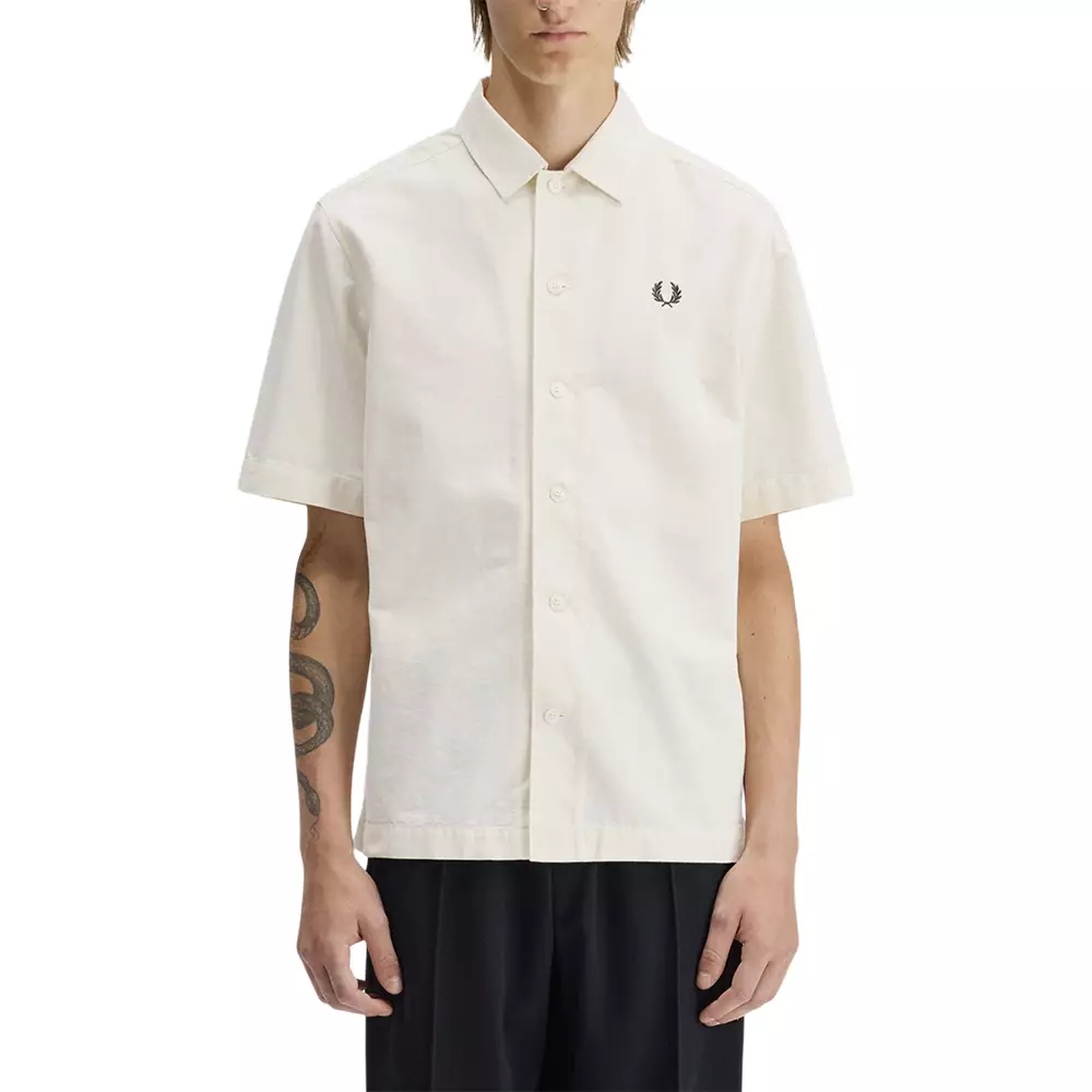 Pocket Detail Short Sleeve Shirt Ecru