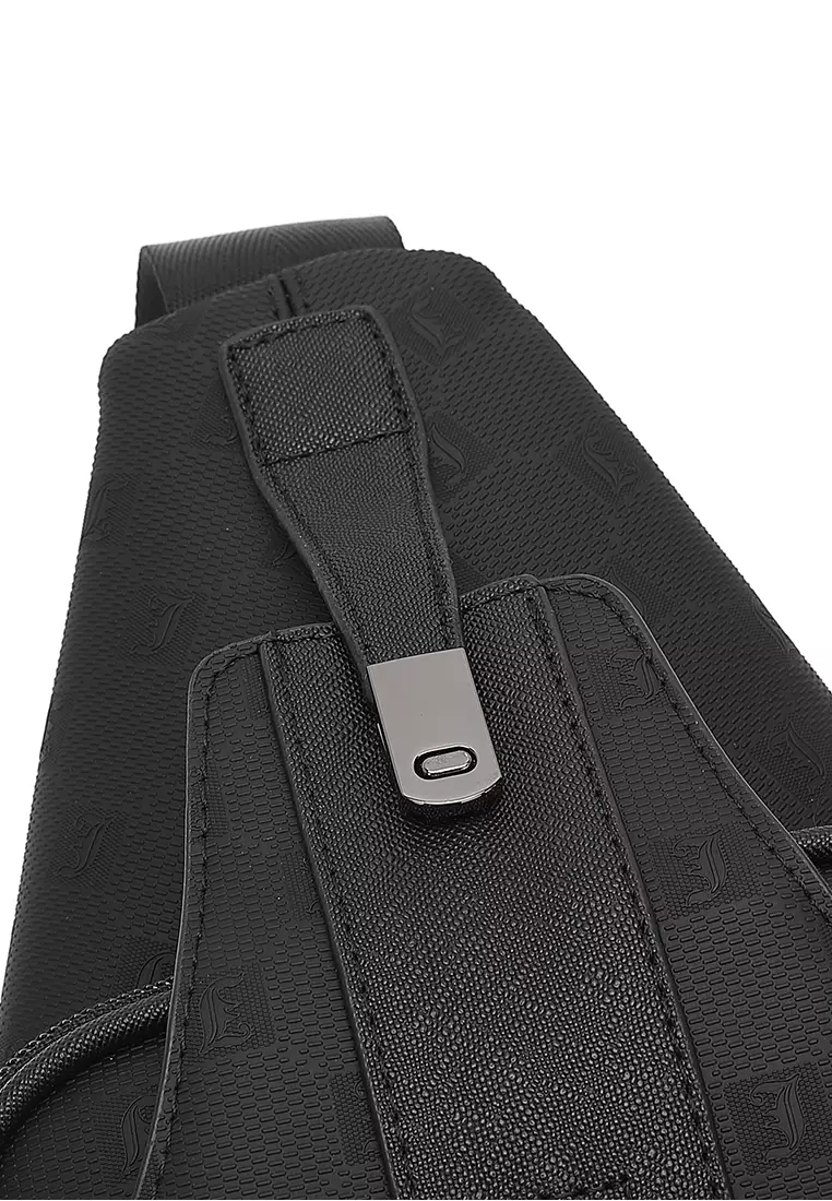 Men's Chest Bag / Sling Bag / Crossbody Bag (Tas Dada / Tas Selempang Pria) - Hitam