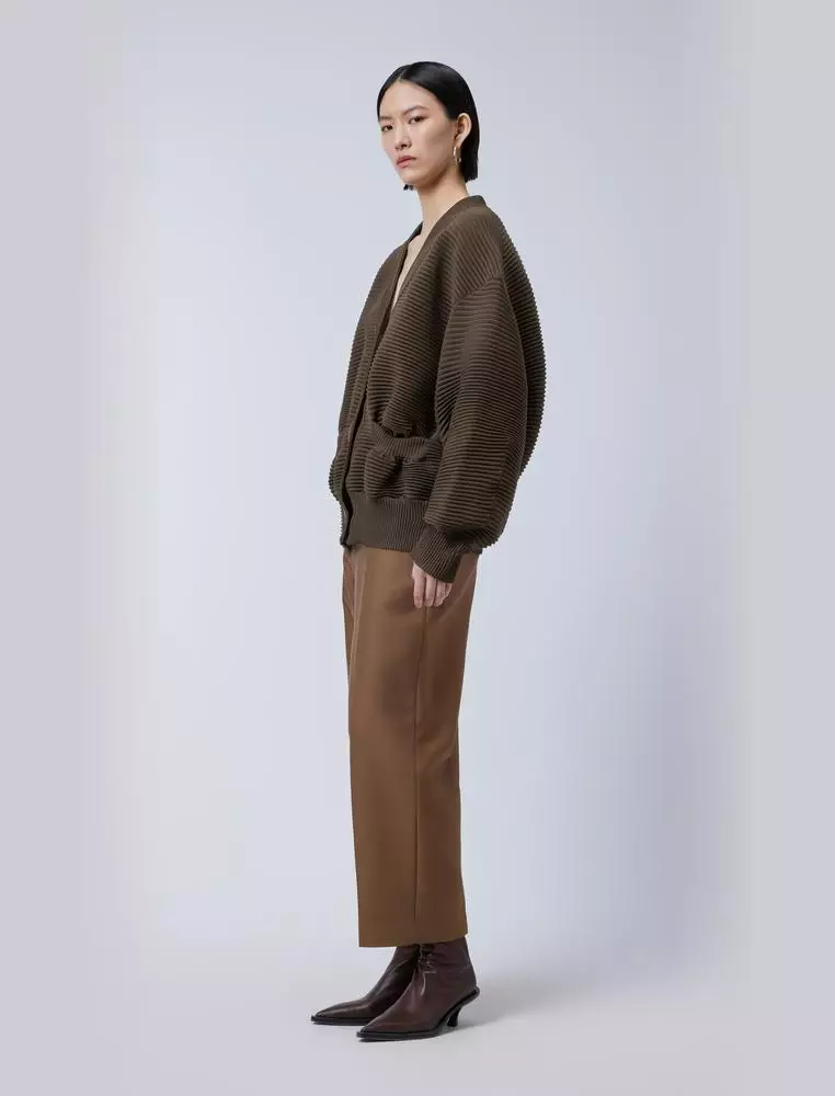 Mid-Length Cardigan Sweater