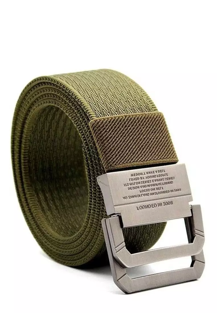 Craftman Tali Ikat Pinggang Pria Buckle Belt Model Retro Material Canvas QU18 ORIGINAL