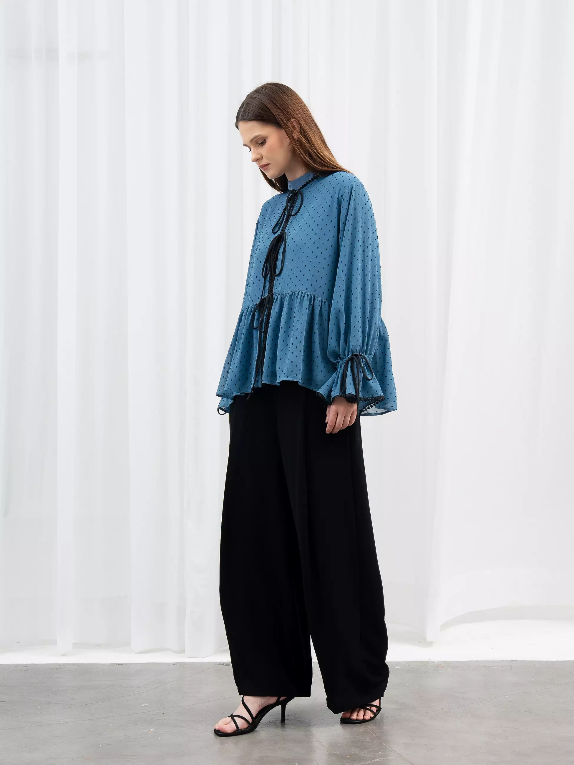 Aleza - Cara Set Top Teal Blue