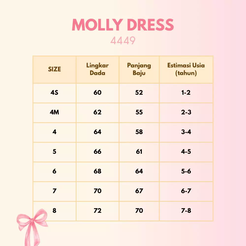 Two Mix - Molly Dress - Dress Anak Perempuan Katun Lucu Usia 1-8 Tahun 4449 Warna Denim