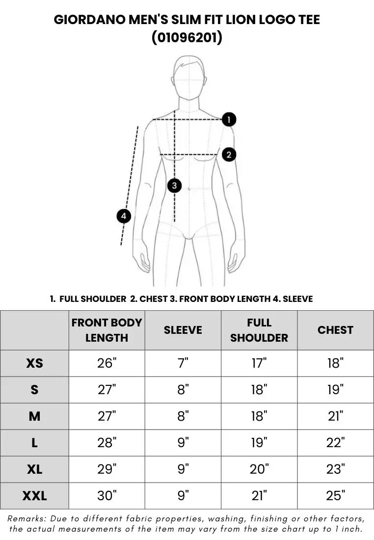 Men's Slim Fit Lion Logo Tee