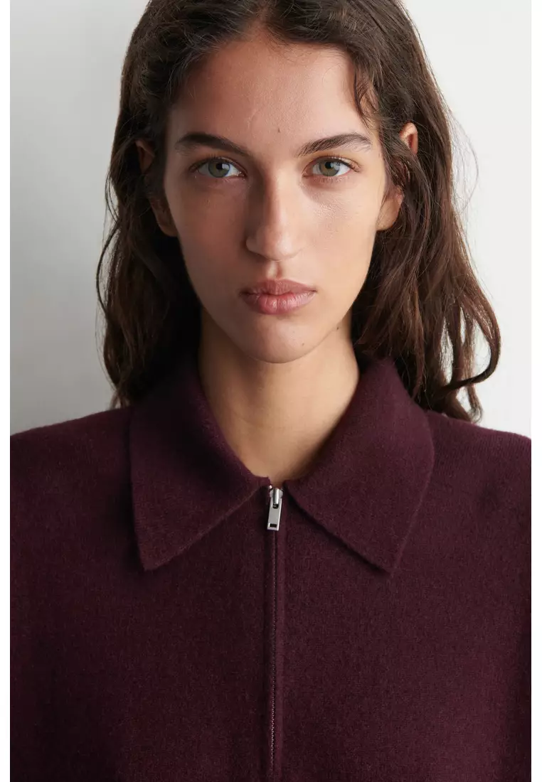 Buy COS MERINO WOOL-YAK ZIP-UP POLO SHIRT 2026 Online | ZALORA