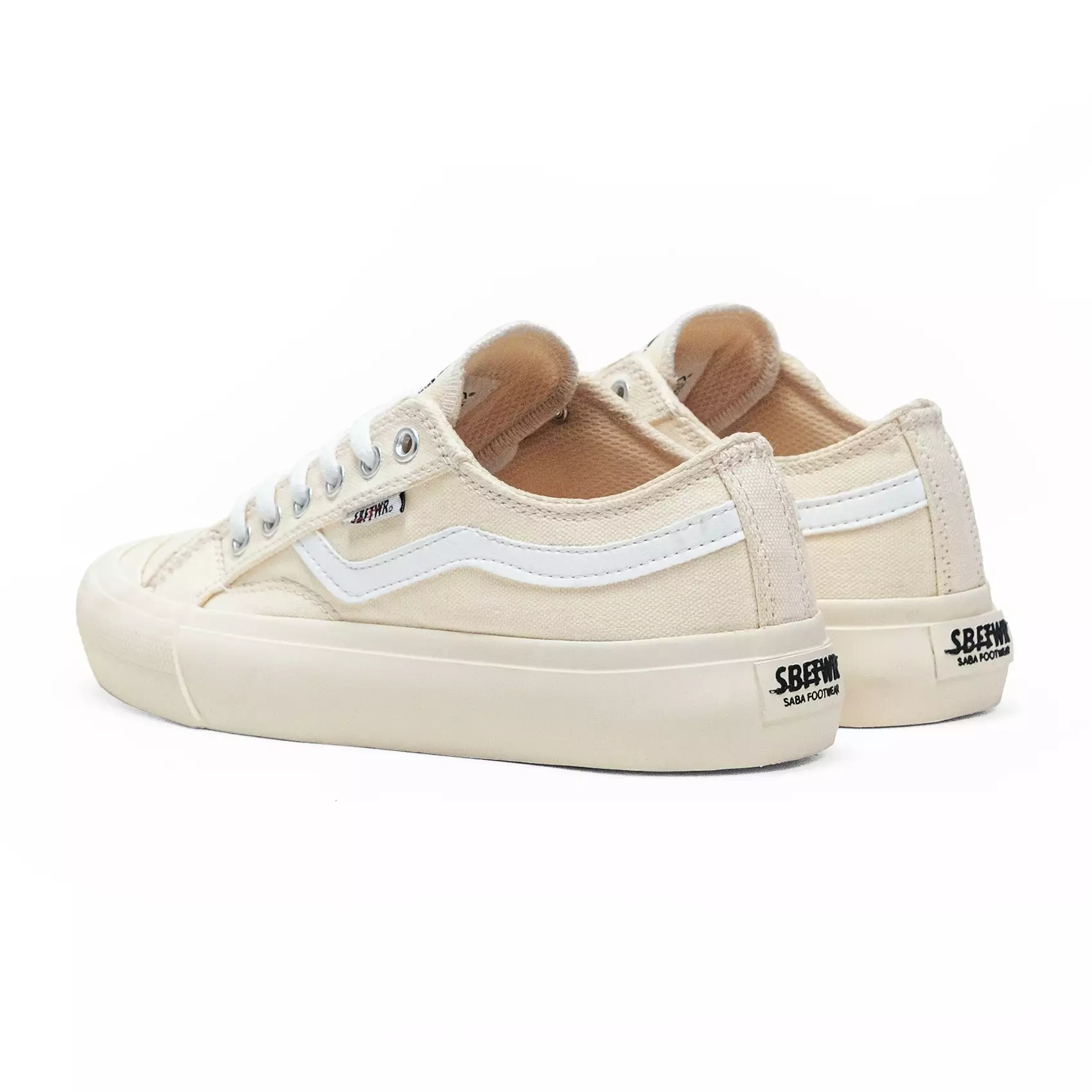 SABA Veloz Low Krem - Sepatu Sneakers Casual Pria Wanita