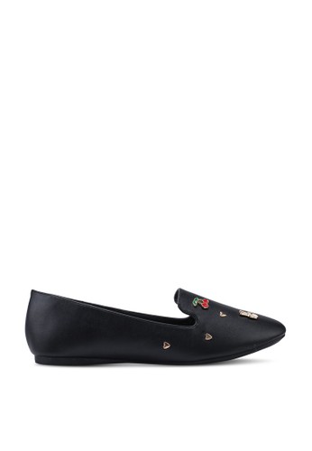 VINCCI black Slide On Loafers BFEDDSHFA43ECEGS_1