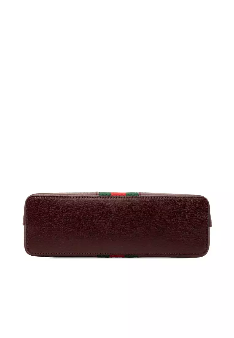 Pre-Loved Gucci Small Calfskin Web Ophidia Dome Crossbody