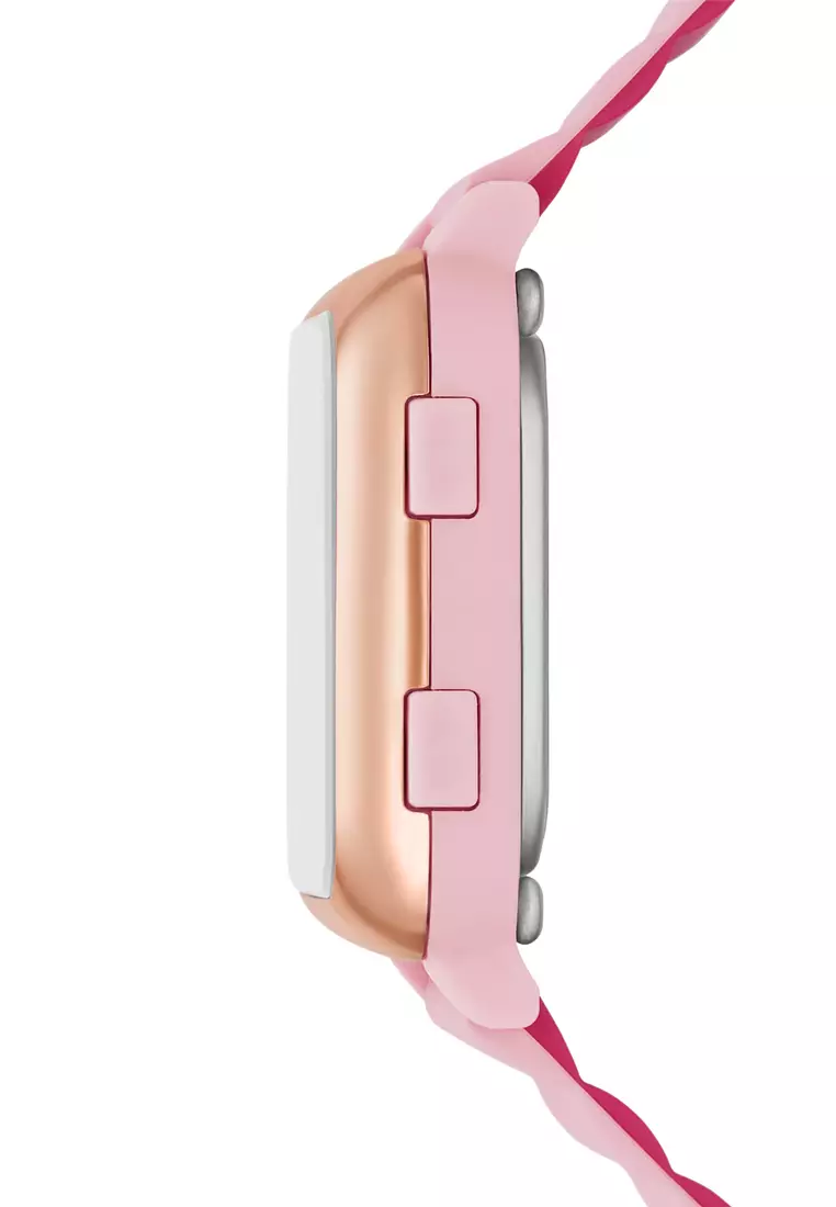 Skechers Women's Beckworth Digital Watch ( SR6312 ) - Digital, Pink Case, Square Dial, 22 MM Pink Band