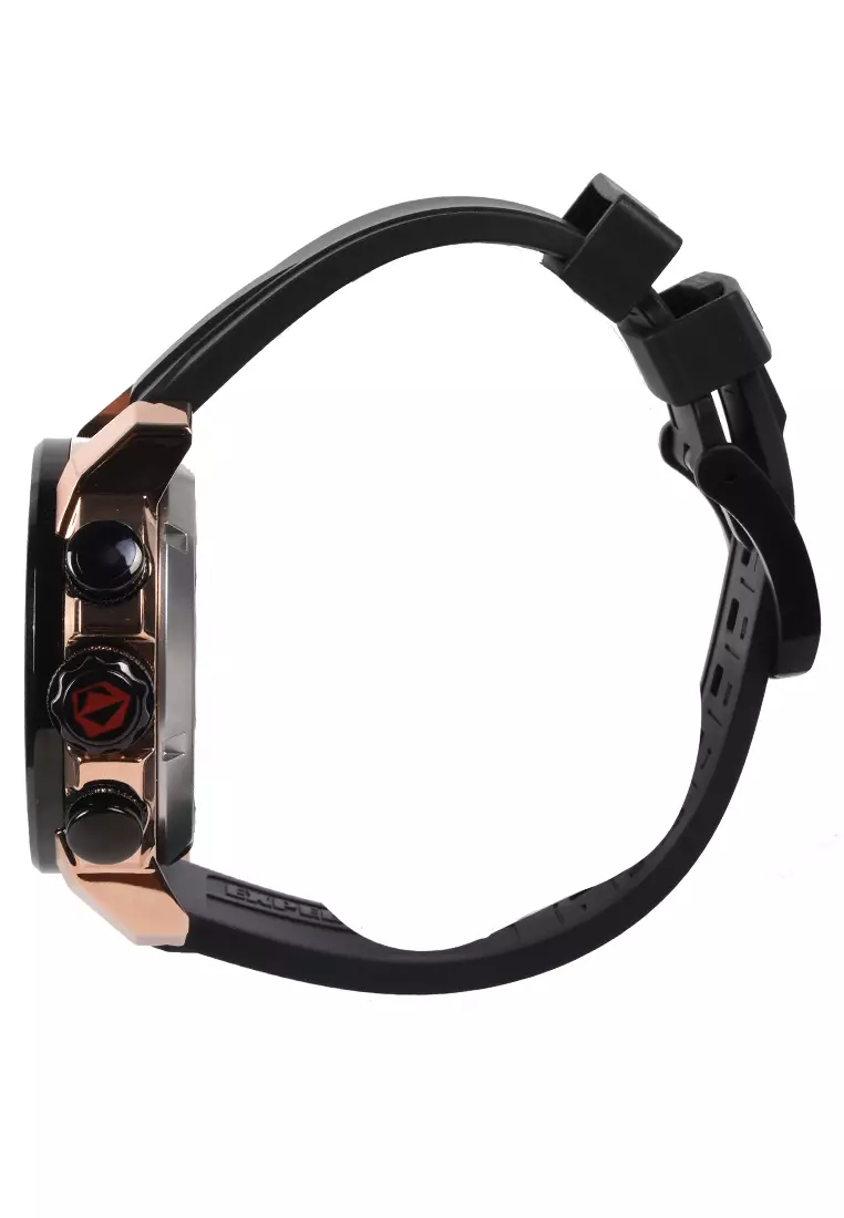 Expedition - Jam Tangan Pria - Rosegold - Black Rubber Strap - 6771MCRBRBA