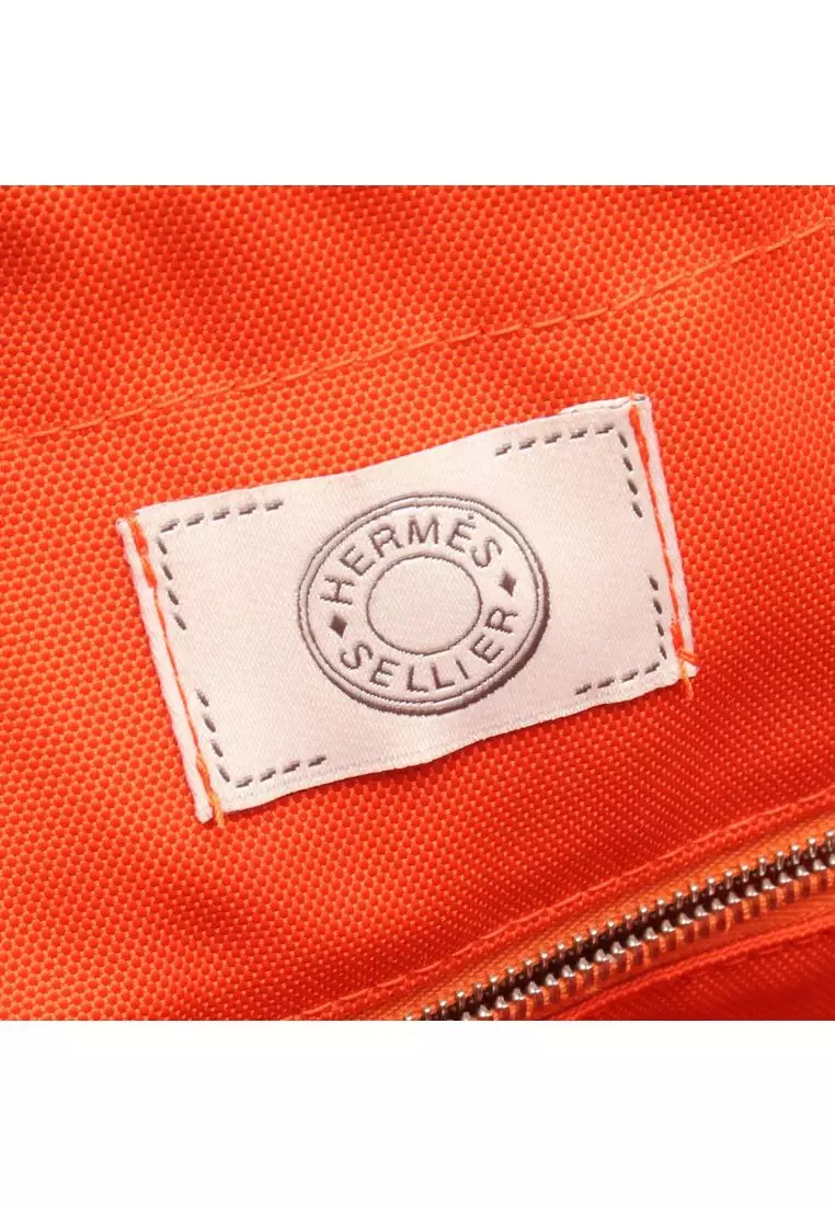 Pre-Loved Hermès Toile Sac De Pansage Grooming Bag