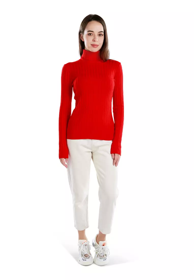 Red sales sweater top