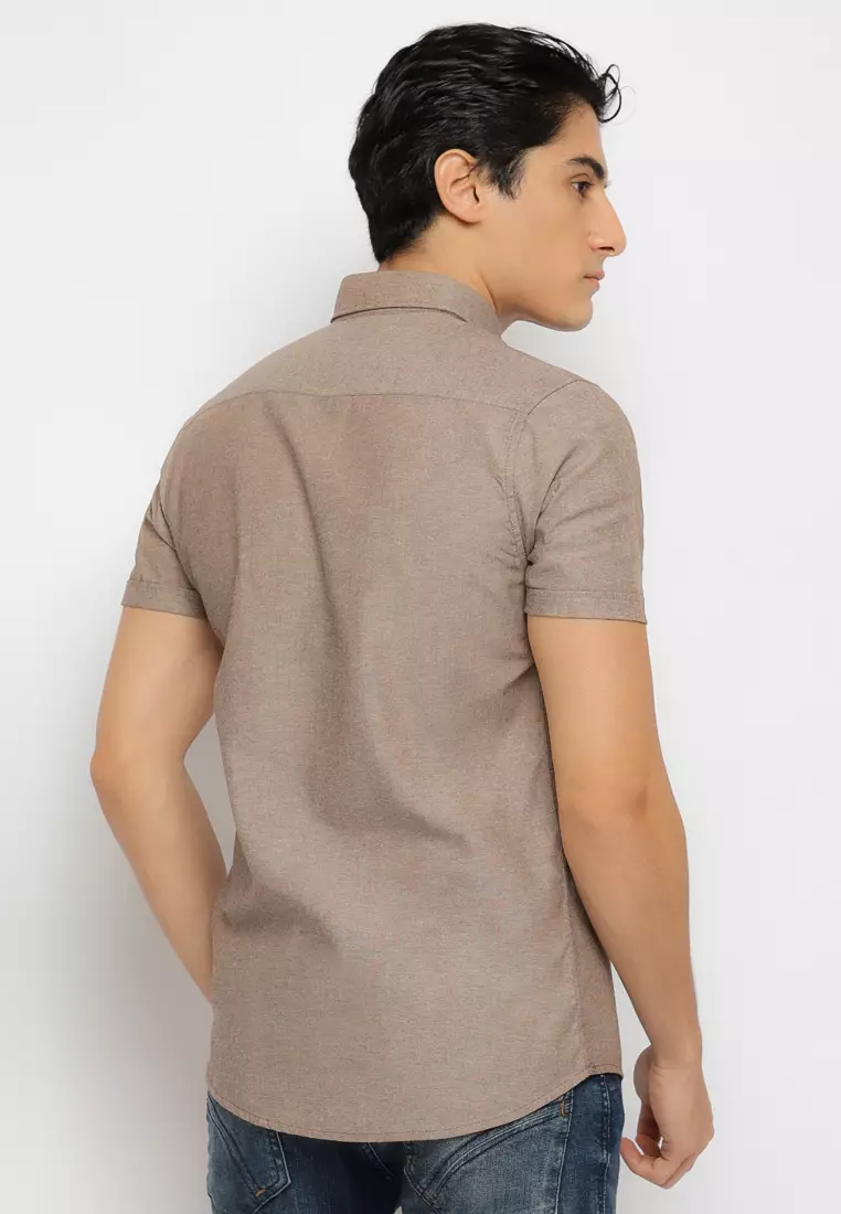 Brown Oxford SS Shirt