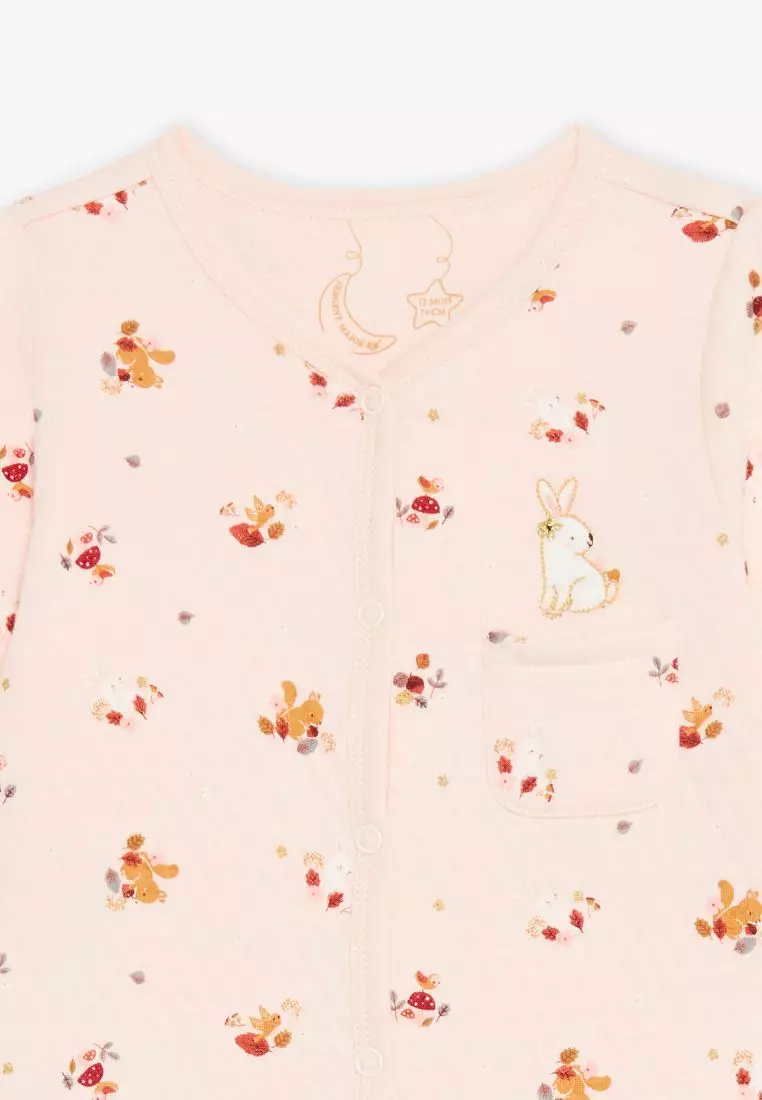 Nude animal printed tubic Sleepsuit