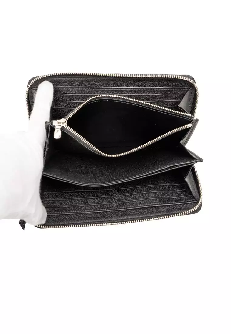 二手 Louis Vuitton Lockme Zippy 皮革皮夾