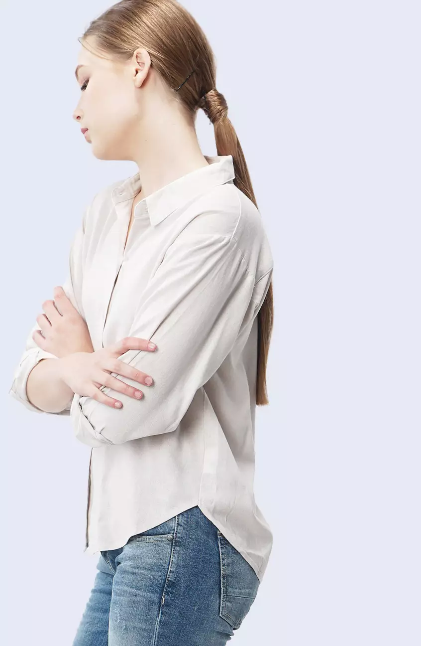 Kemeja Wanita Byan Ecru Cream