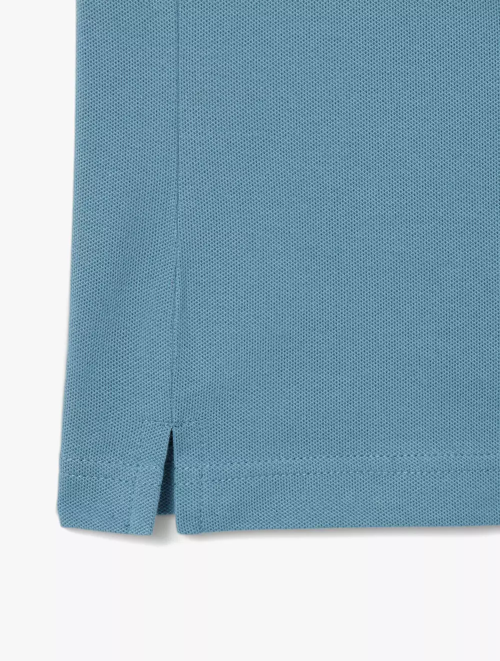 Slim Fit Stretch Mini Piqué Polo Shirt - Blue