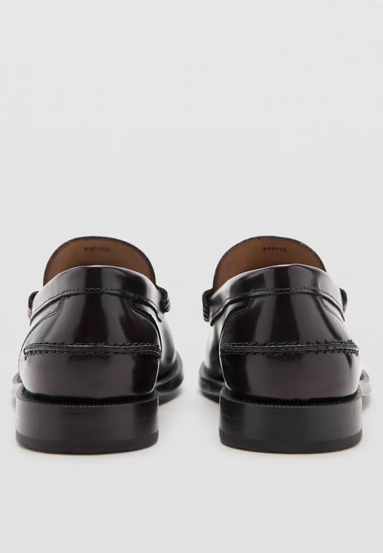 Aged-Leather Loafers