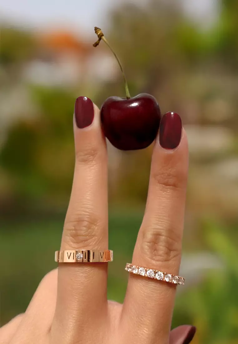 Romanian Numeral Ring In Rose Gold