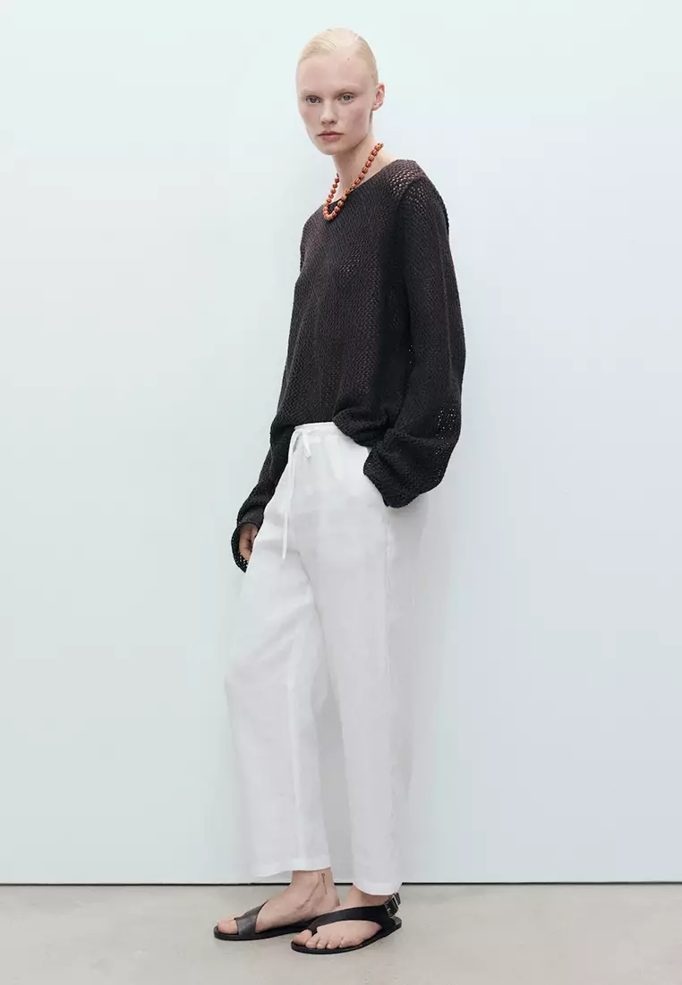 Straight Linen Trousers