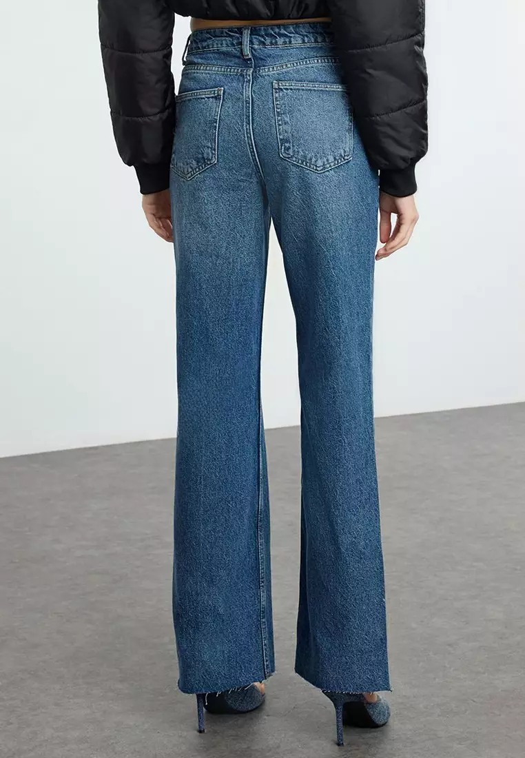 Cotton High Waist Jeans