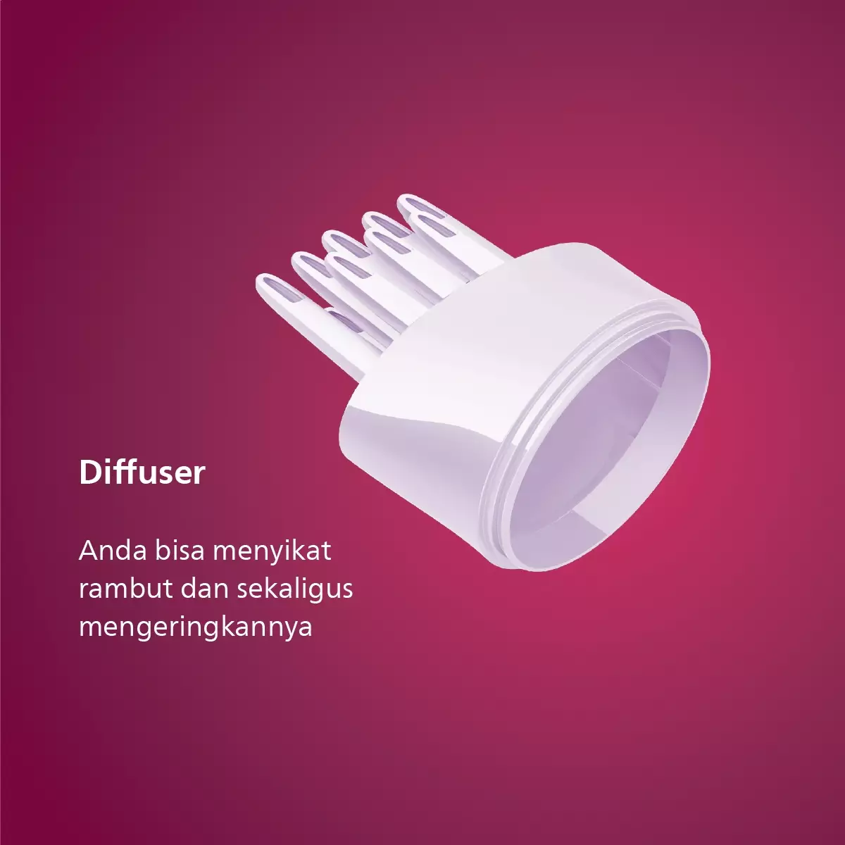 Philips Essential Care Hair Dryer Ungu HP8126/02 Pengering Rambut