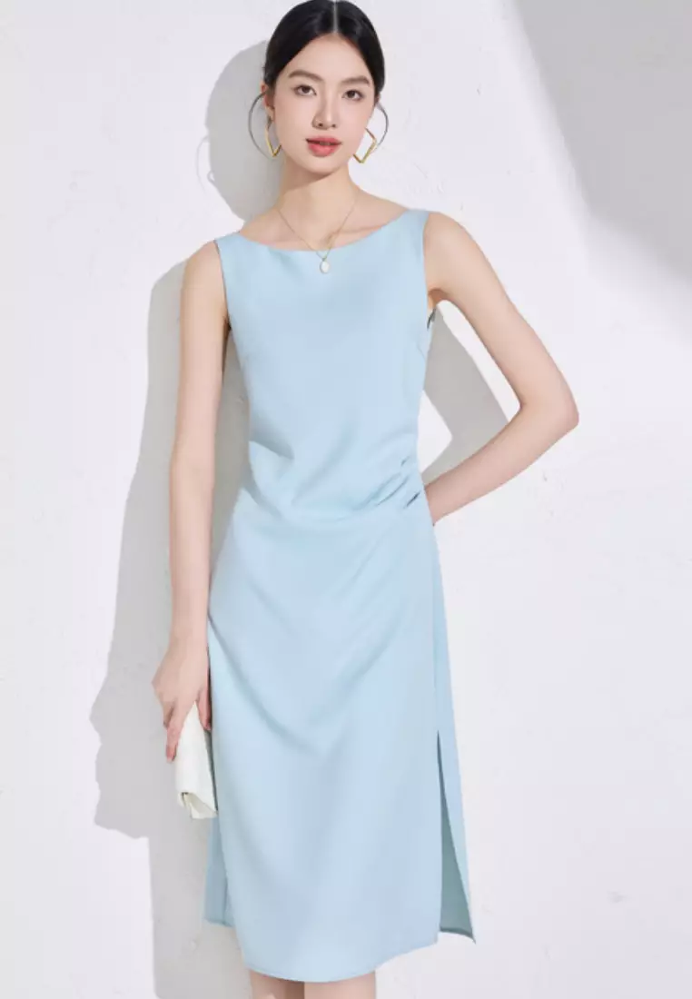 Sleeveless Ruched Dress CA26041021GR