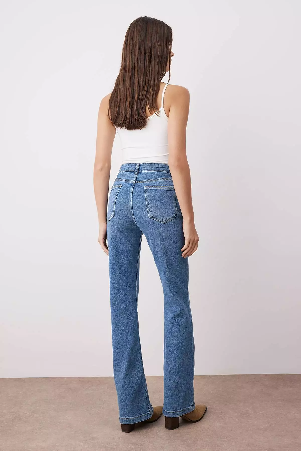 Light Blue High Waist Flared Jeans