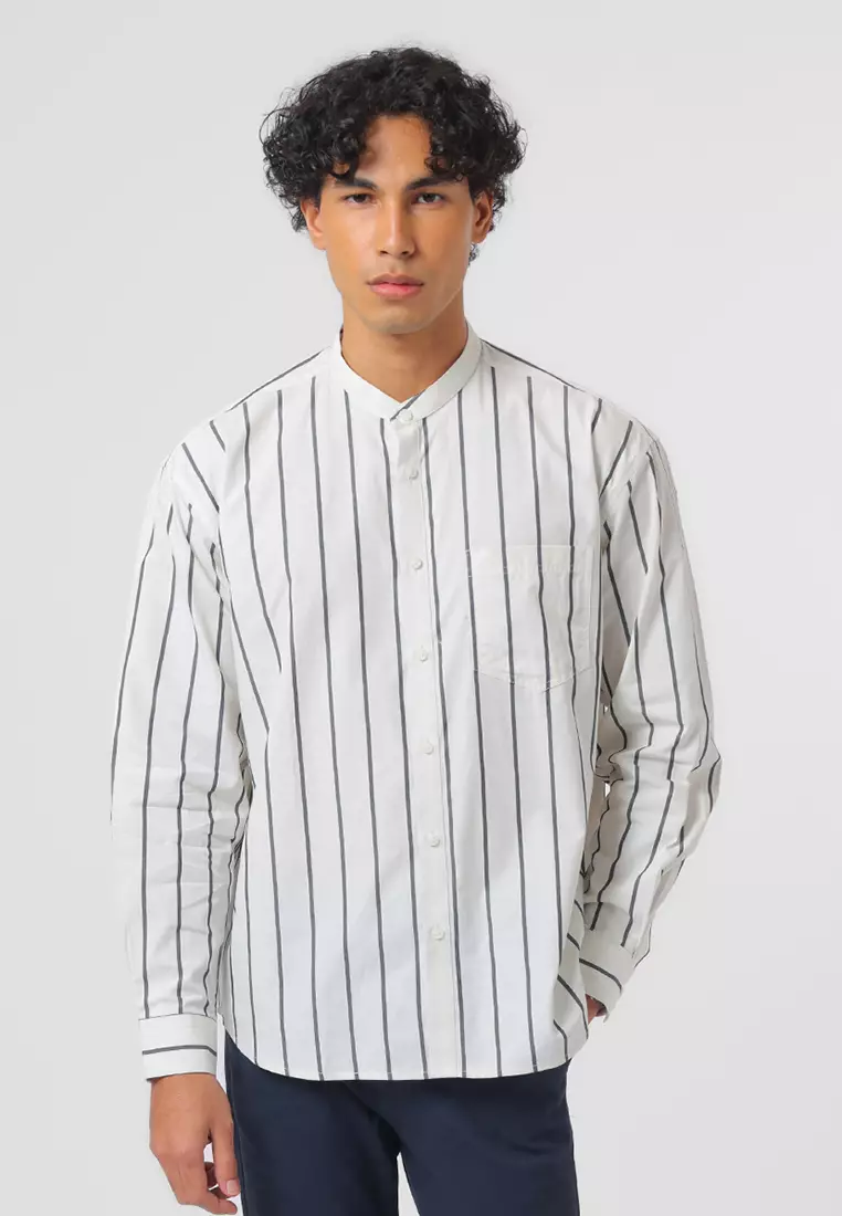 Kemeja Koko Pria Lengan Panjang TAJJA LIGHT BEIGE Baju Muslim Pria